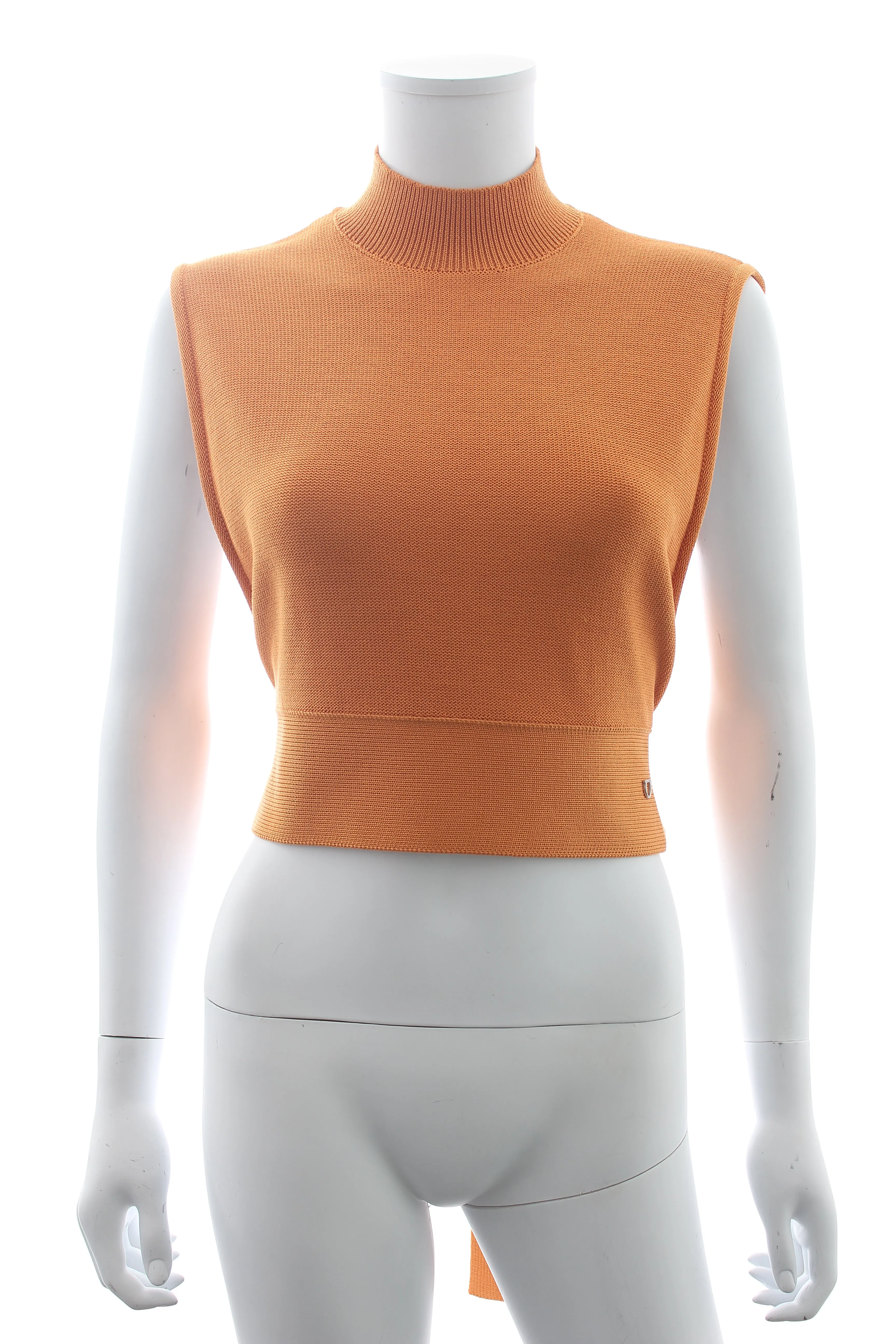 Salvatore Ferragamo Cropped Cutout Silk-Blend Sweater