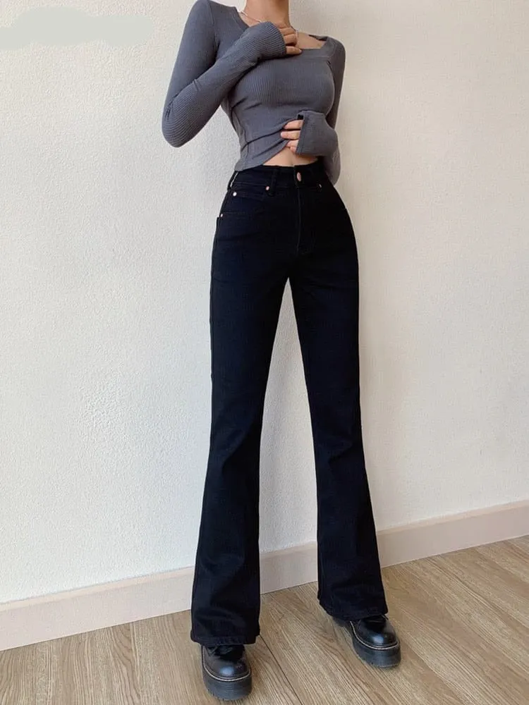 Skinny Bell Bottom Jeans For Women