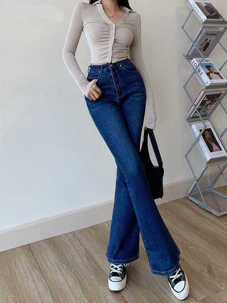 Skinny Bell Bottom Jeans For Women