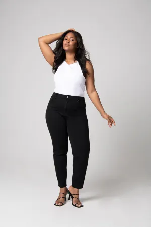 Slim Fit Mom Jeans - Black