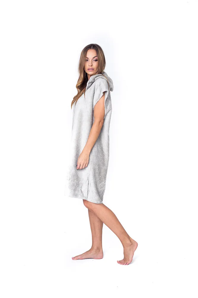 Sofa Killer light grey bamboo frottee women poncho