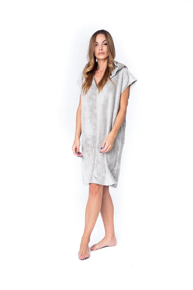 Sofa Killer light grey bamboo frottee women poncho