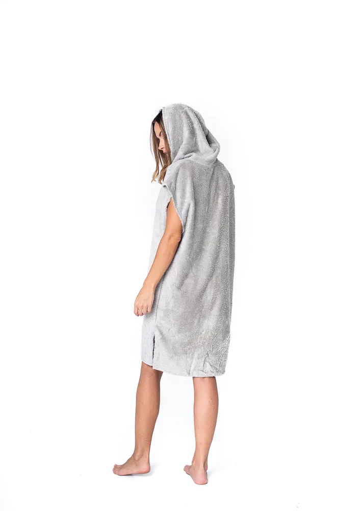 Sofa Killer light grey bamboo frottee women poncho