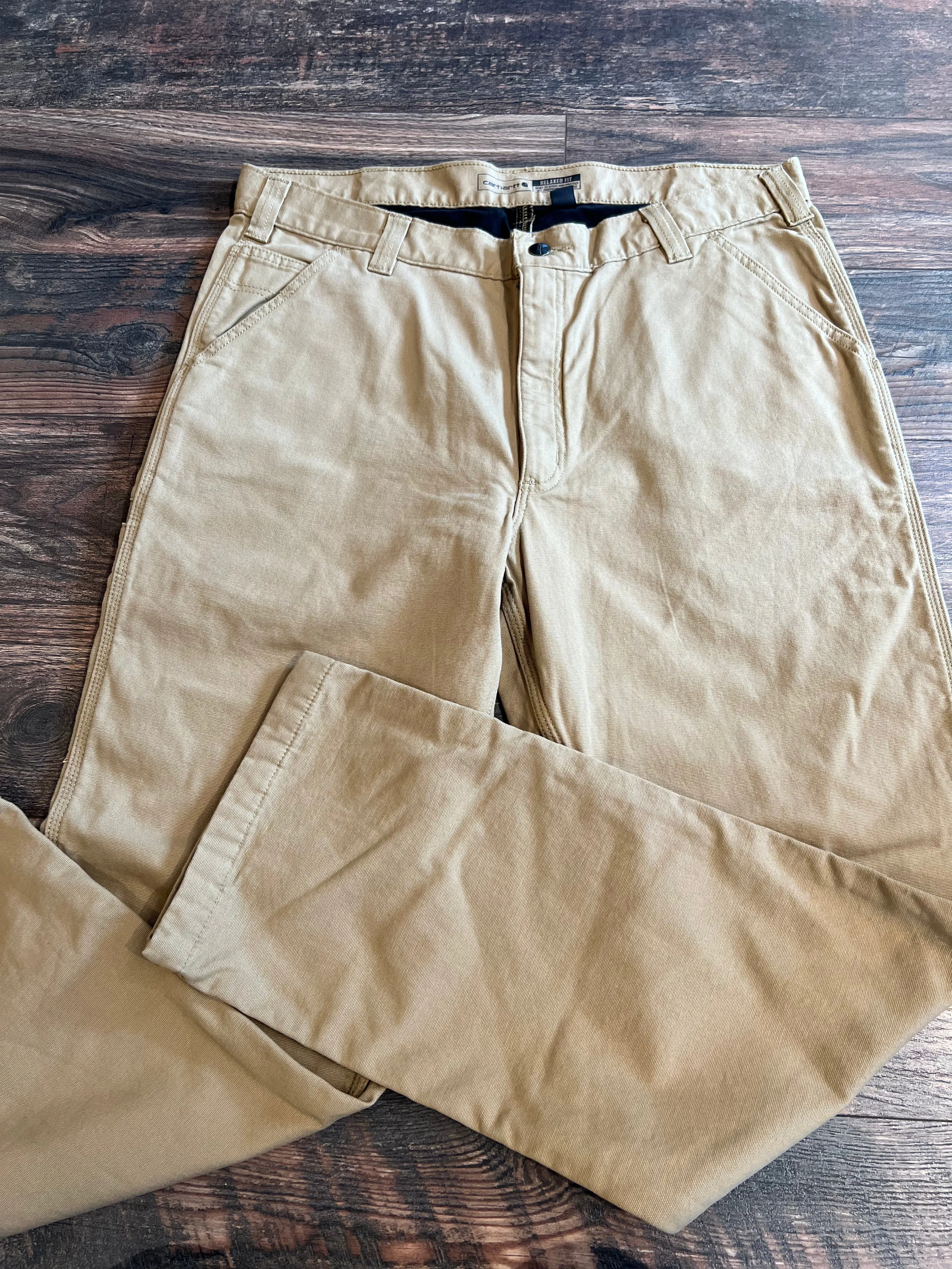 Tan Rugged Flex Flannel Relaxed Fit Work Pant