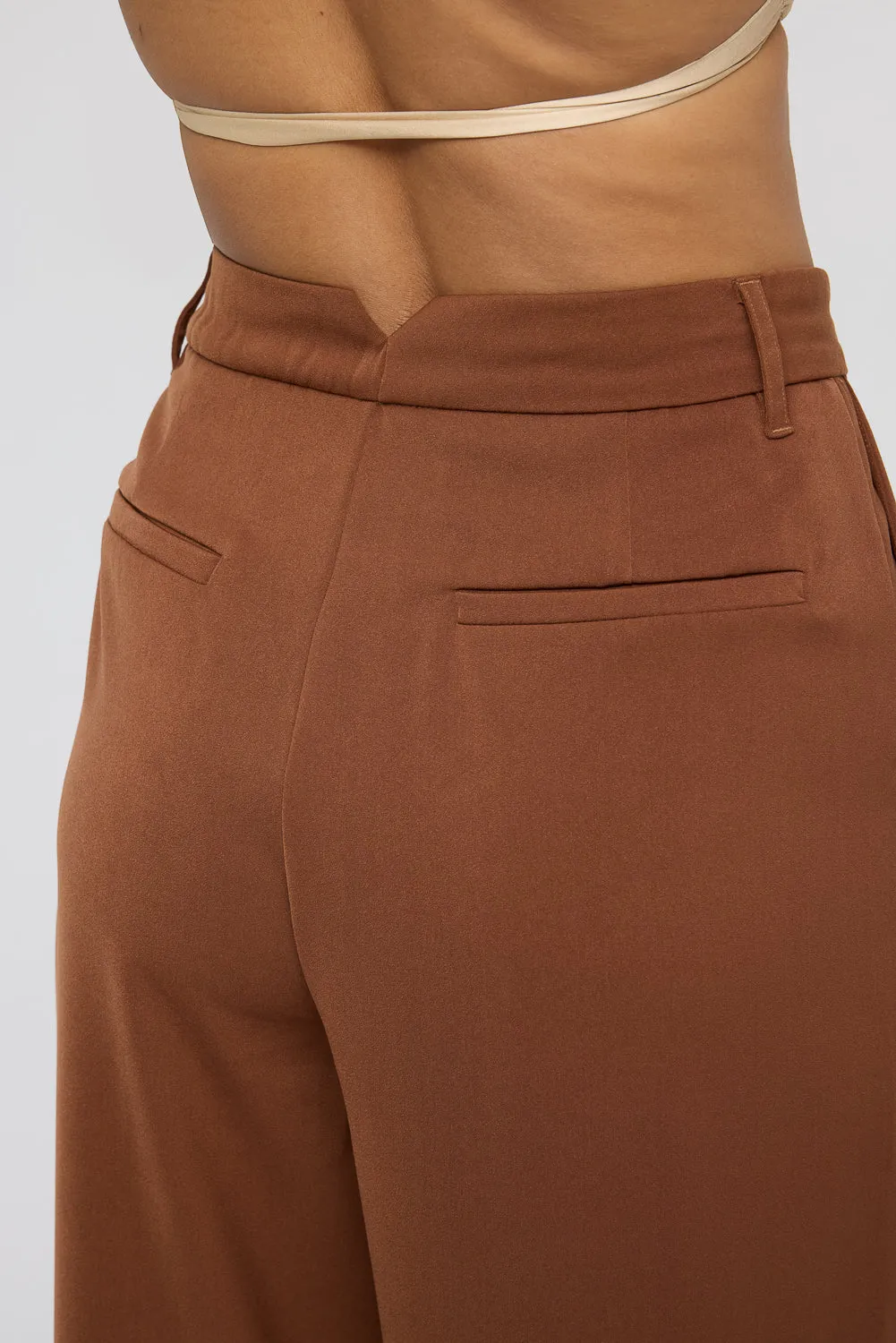 Tawny Brown Super Flared Korean Pants