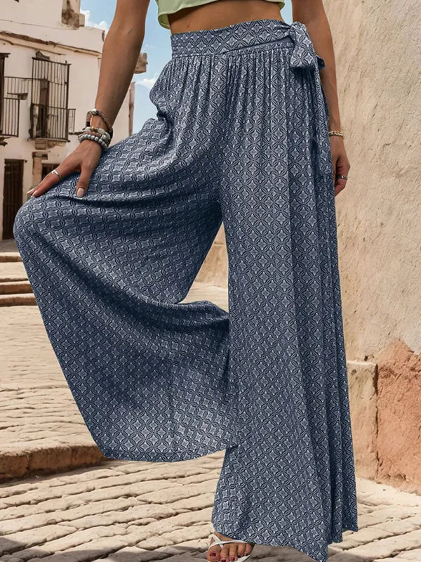 TEEK - High Waist Print Wide-Leg Trousers