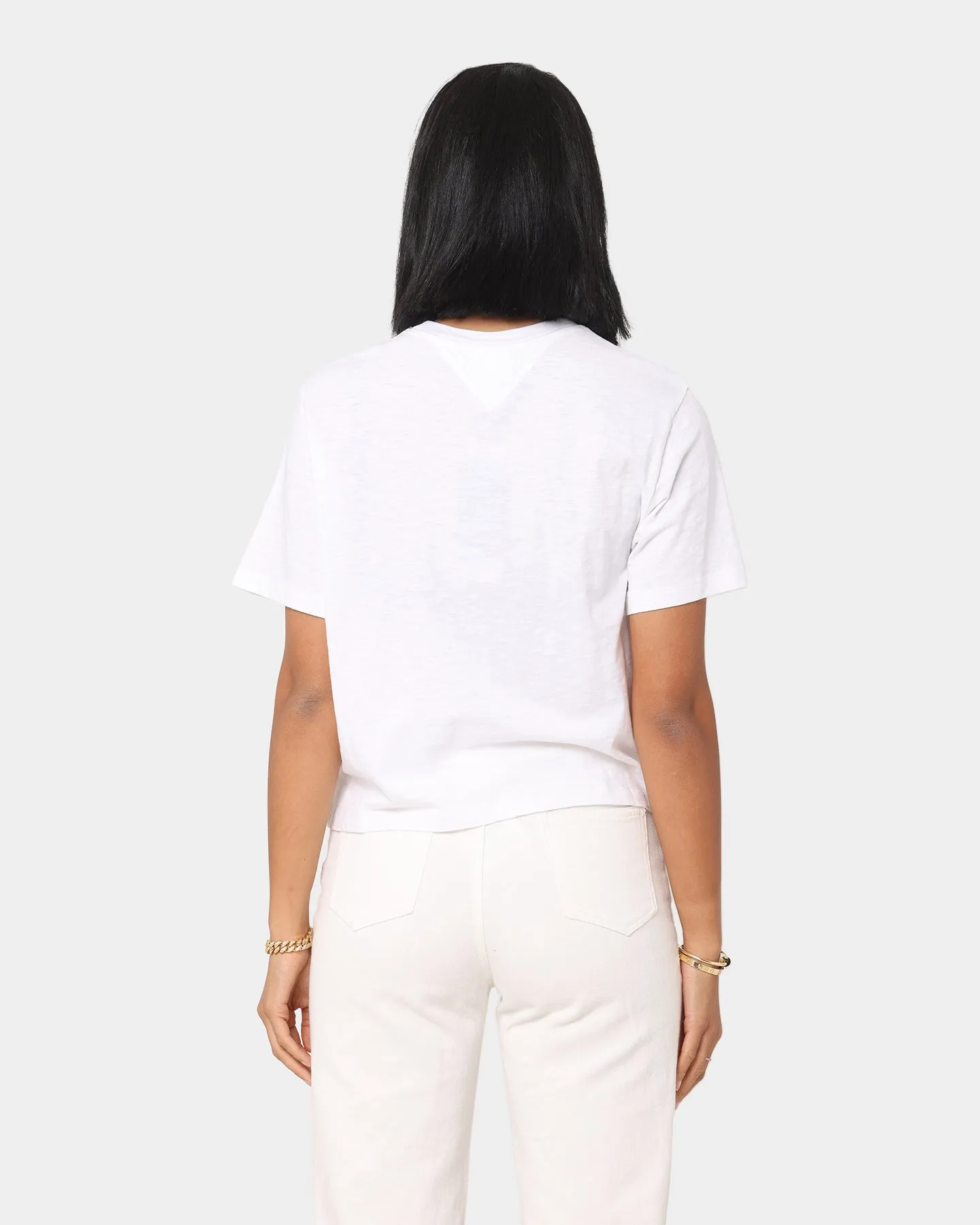 Tommy Jeans Women's Boxy Crop Homespun T-Shirt White