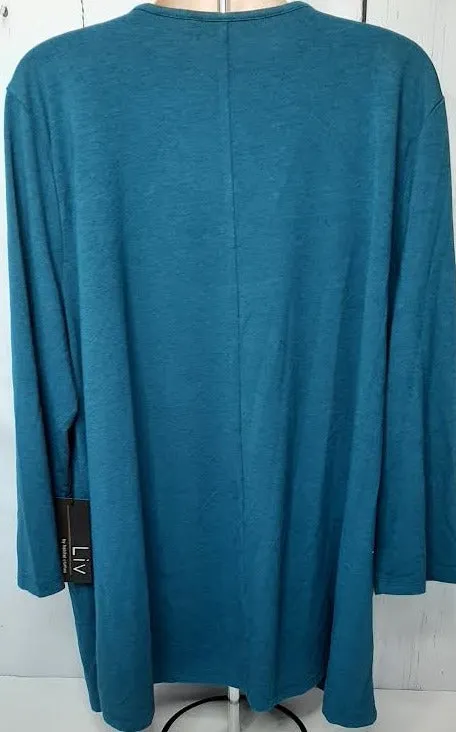 Top  Pullover Green/Morrocan 3/4 Sleeve Women's 143101