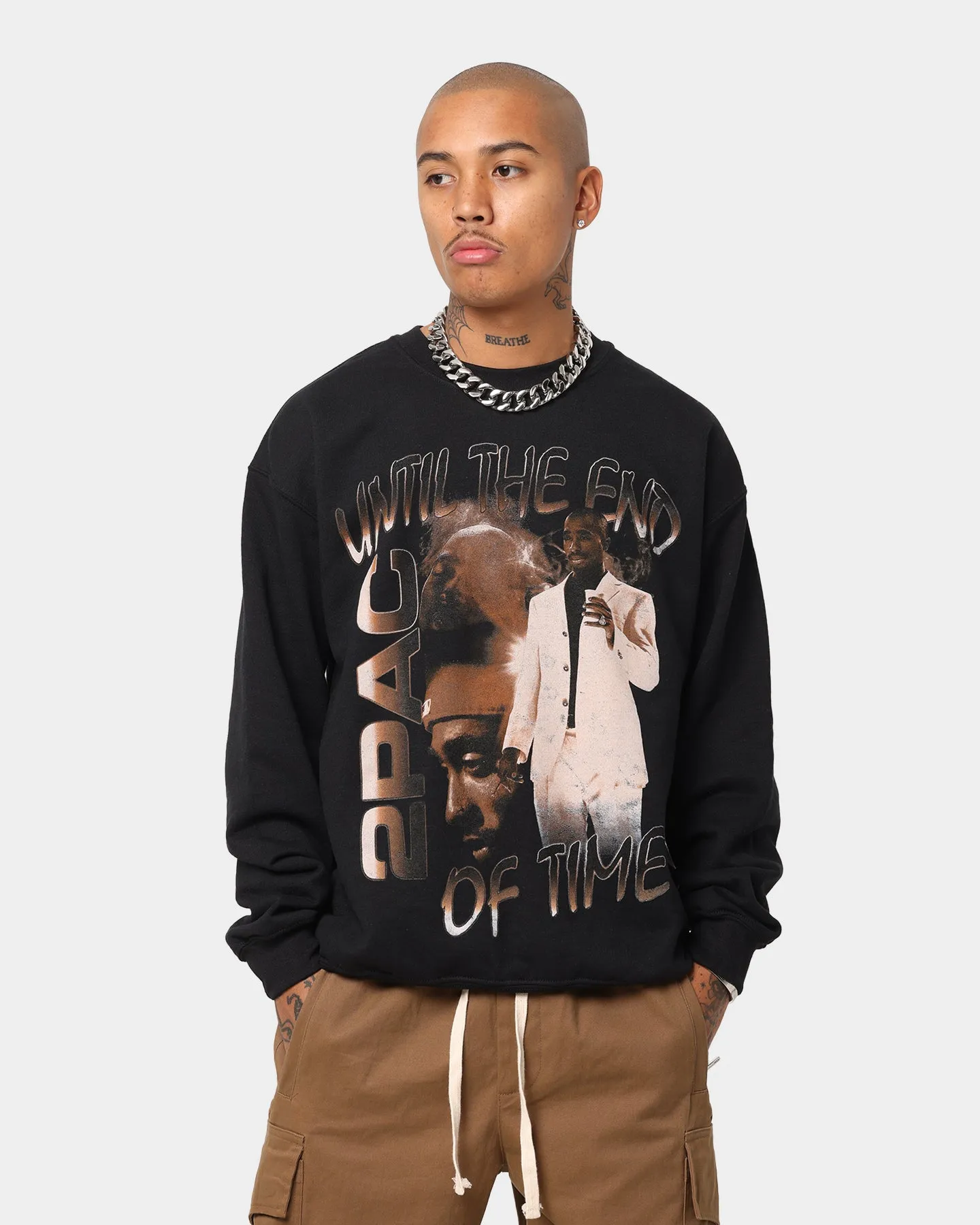 TUPAC Uteot Litho Vintage Sweater Black