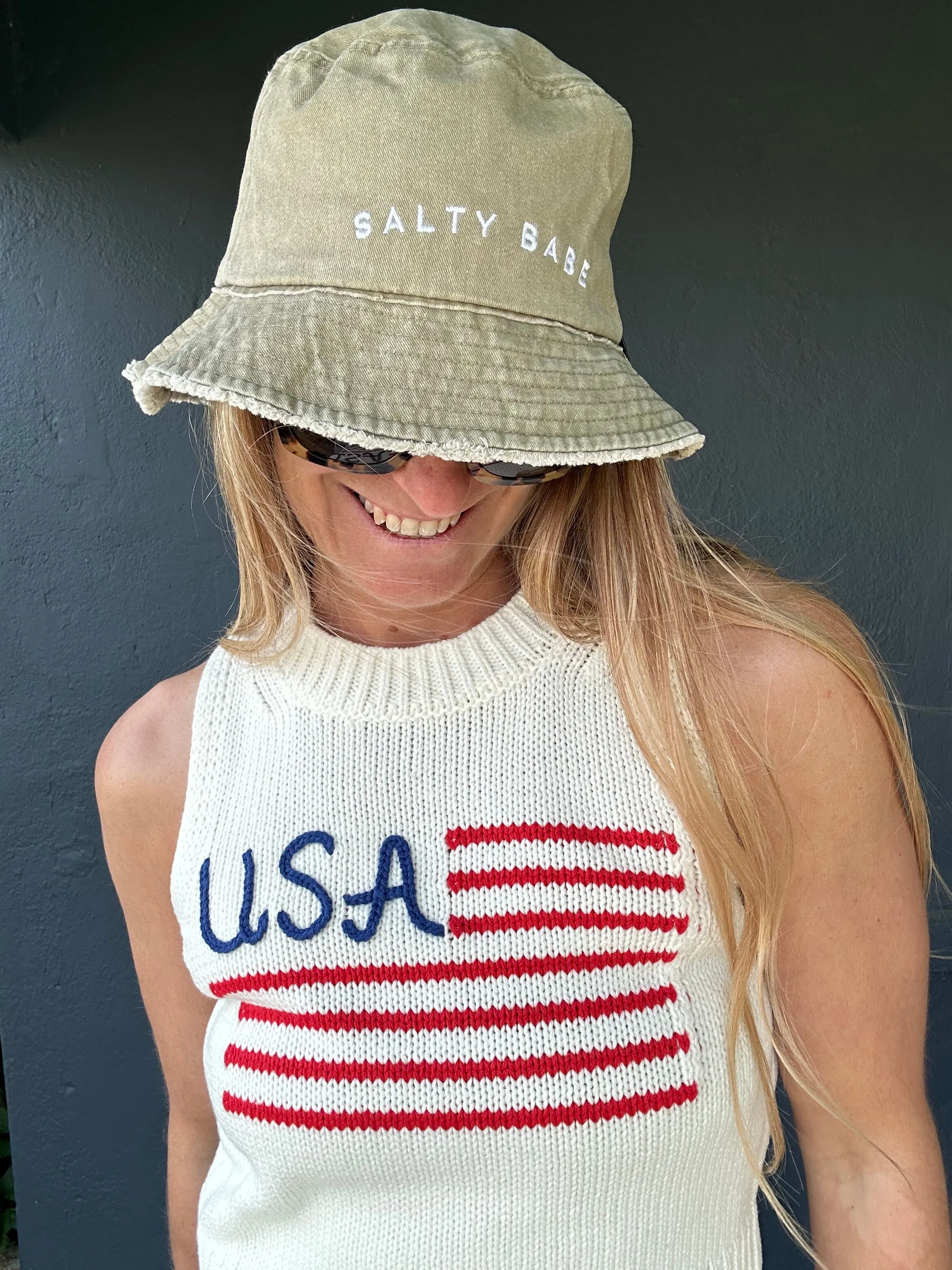 USA knit sweater tank