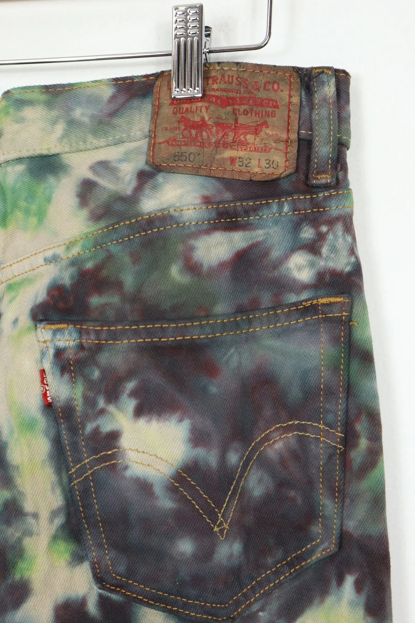 Vintage Reworked Levi's Camo Dyed Loose Fit Jean 01