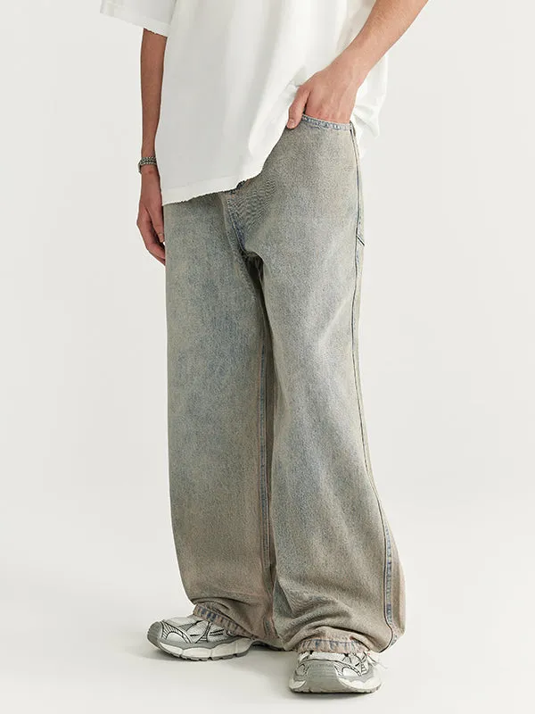 Washed Wide Leg Jeans