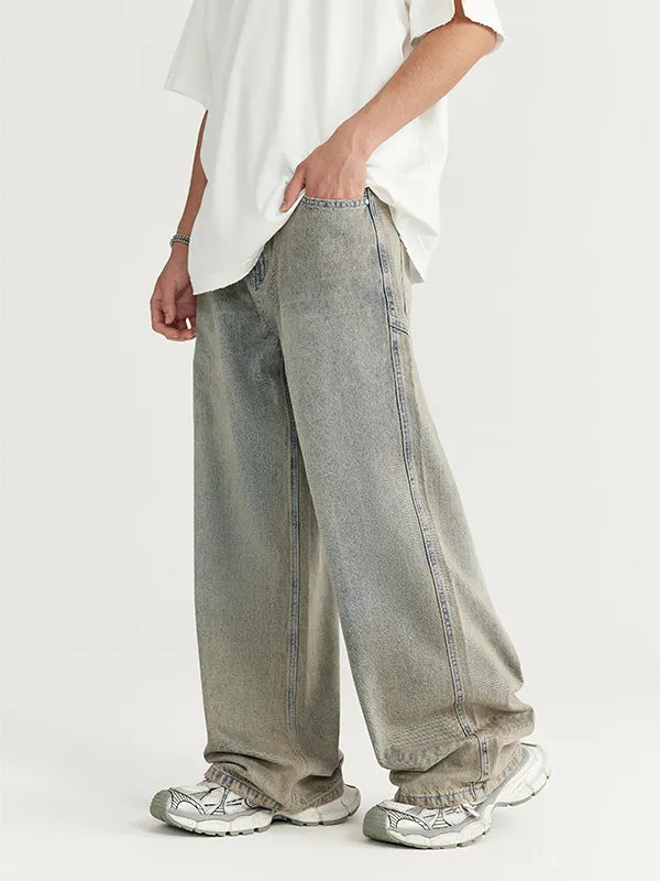 Washed Wide Leg Jeans