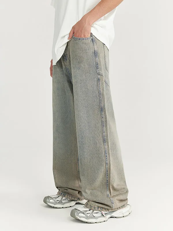 Washed Wide Leg Jeans