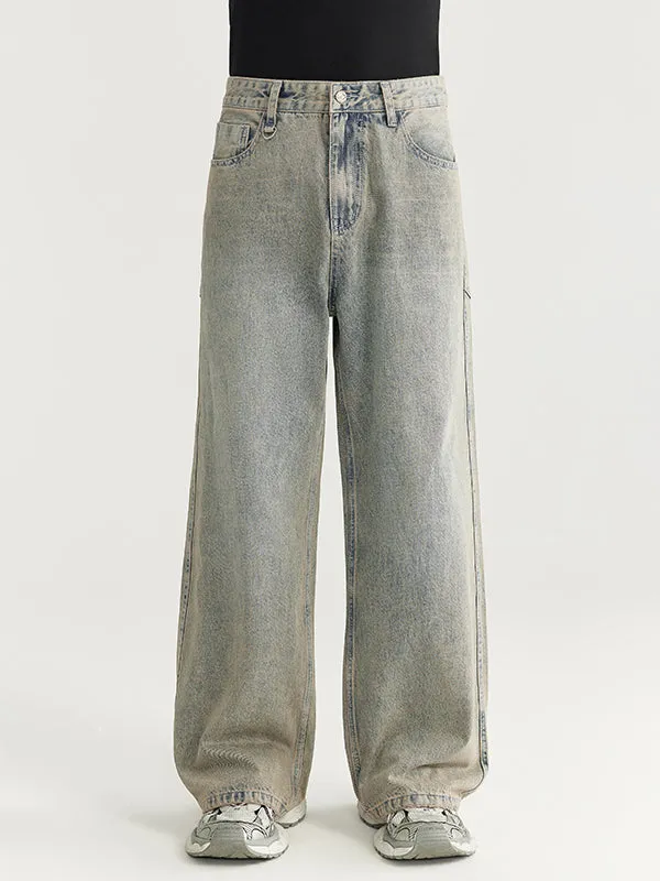 Washed Wide Leg Jeans