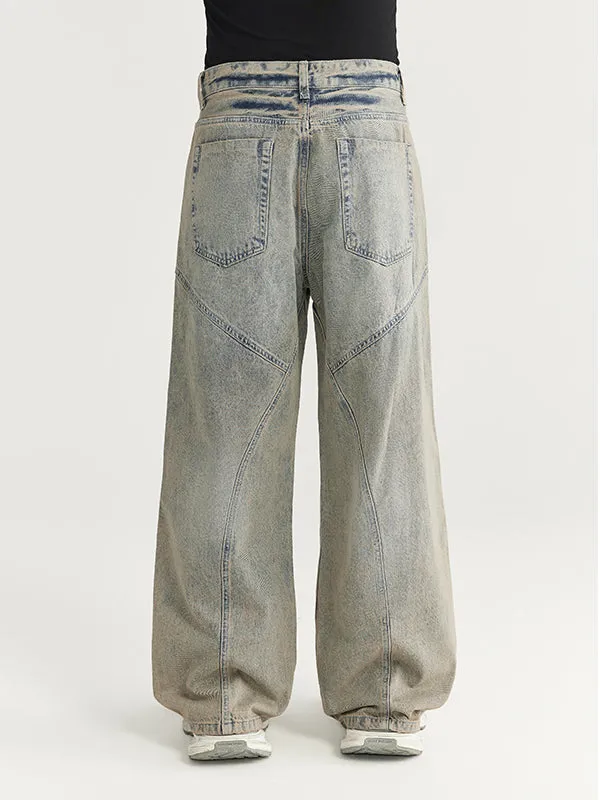 Washed Wide Leg Jeans