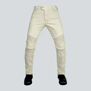 White men's biker jeans