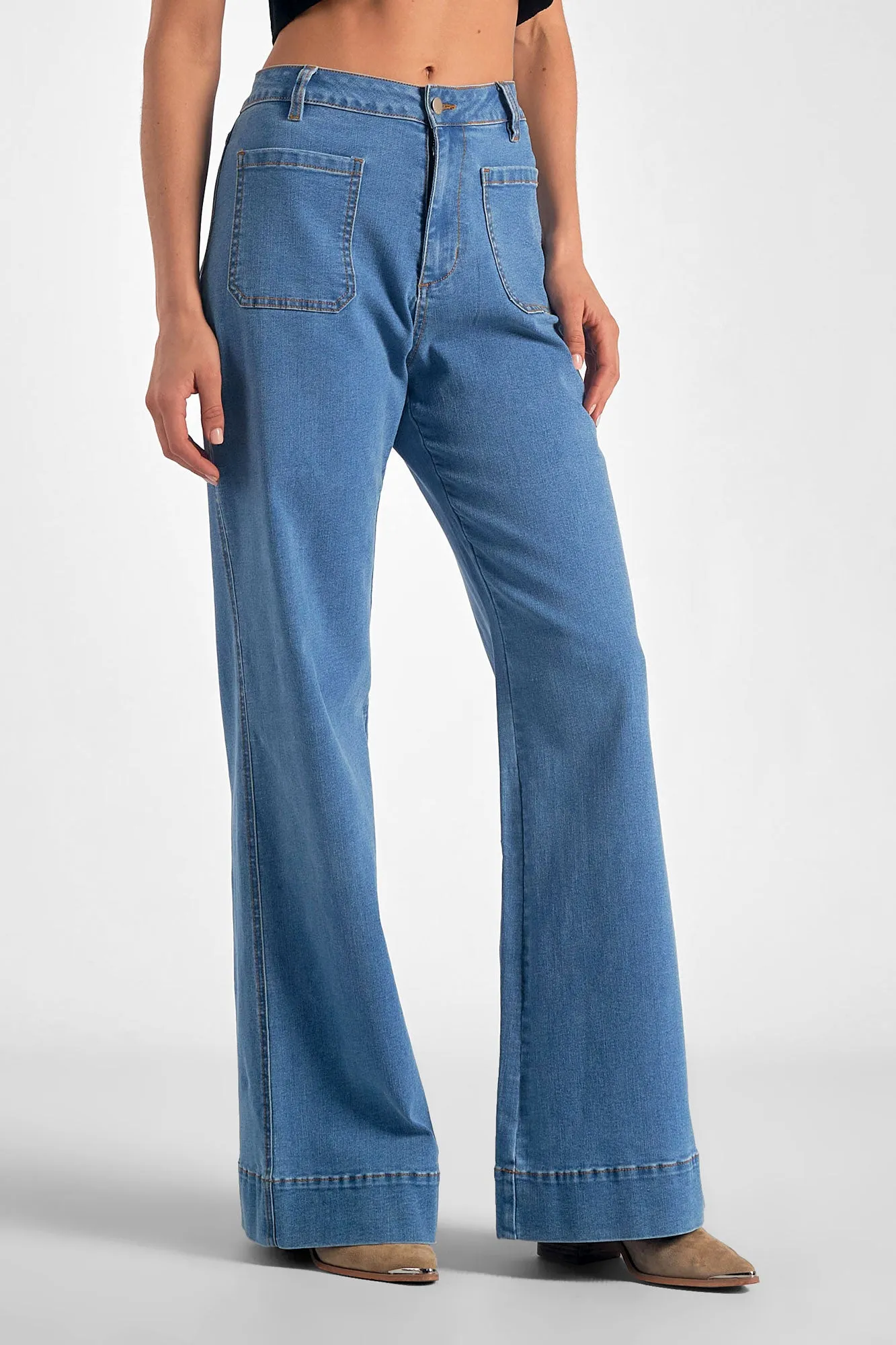 Wide Leg Blue Jean