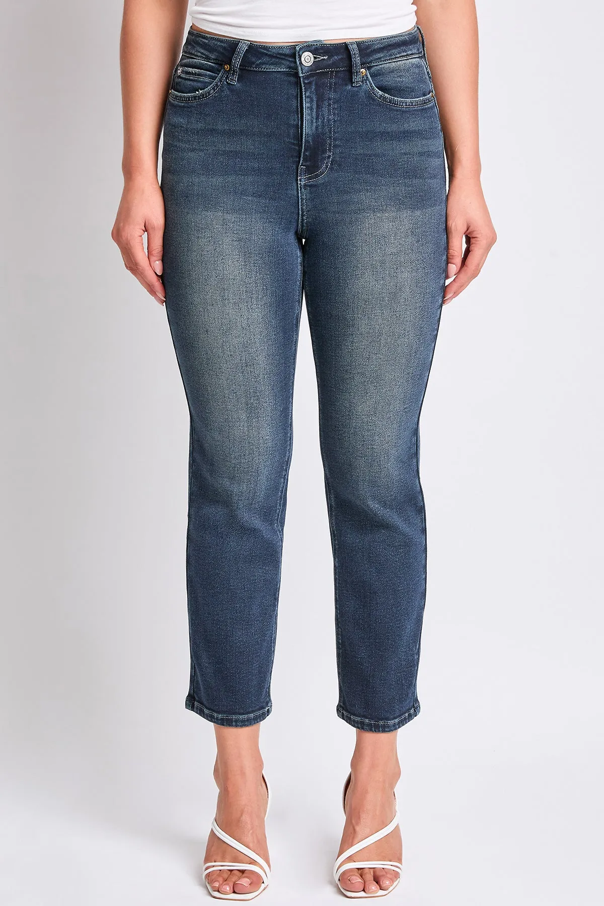 Women's High Rise Vintage Stretch Straight Leg Jeans