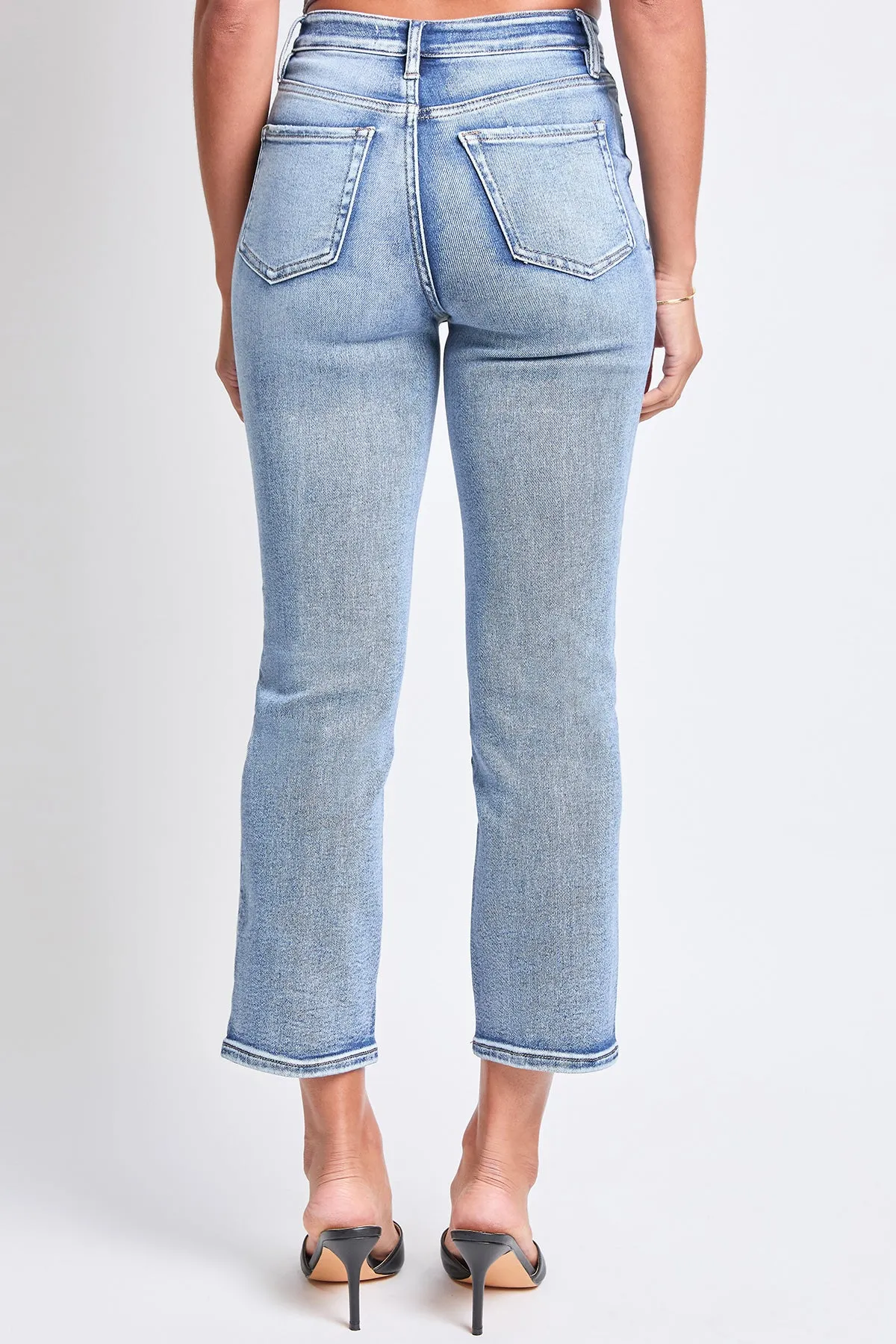 Women's High Rise Vintage Stretch Straight Leg Jeans