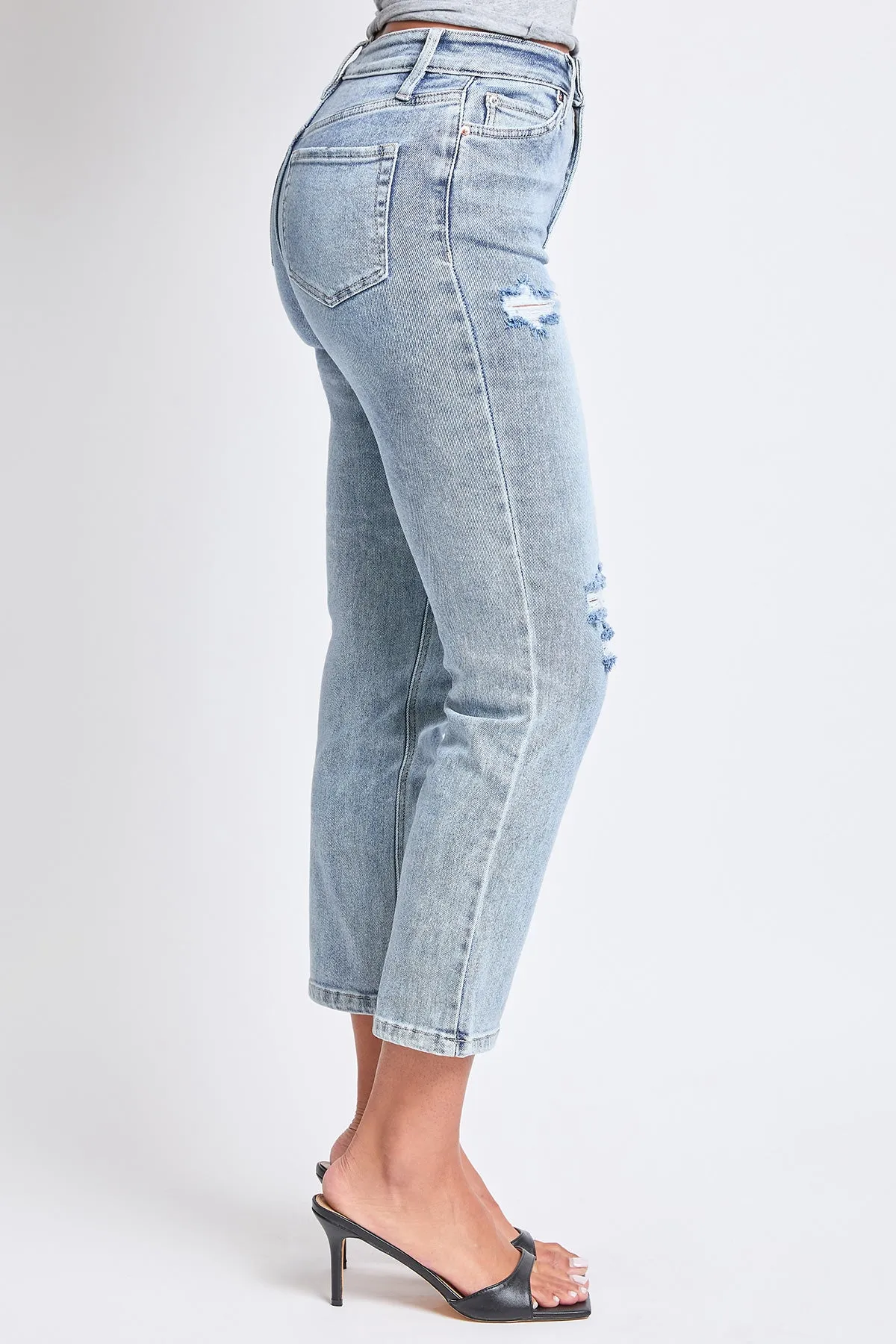 Women's High Rise Vintage Stretch Straight Leg Jeans