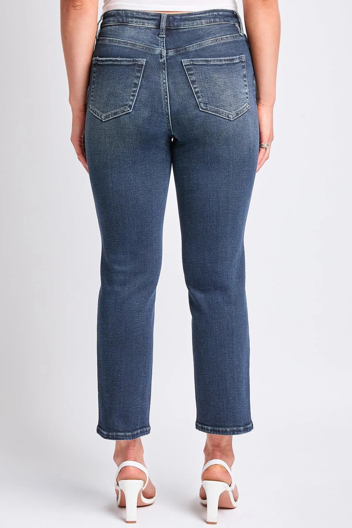 Women's High Rise Vintage Stretch Straight Leg Jeans