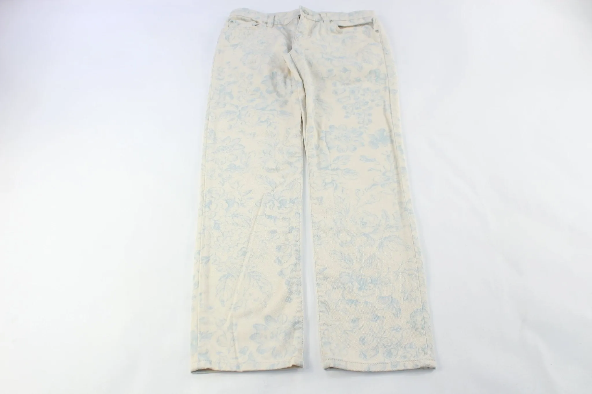 Women's Ralph Lauren White Floral Denim Jeans